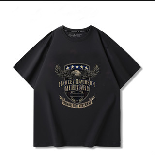 Harley-Davidson Military - Mens Charcoal Graphic T-Shirt - Overseas Tour Veterans Support Sports T-shirt S-5XL