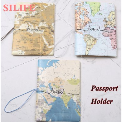 Passport Holders & Covers 46 บาท Silife ที่ใส่หนังสือเดินทาง สามมิติ อเนกประสงค์ แผนที่การเดินทาง PVC สะดวกและพกพา Travel & Luggage