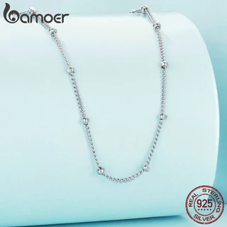 Bamoer สร้อยคอโซ่เงินแท้ 100% 925 จี้กุ้งก้ามกราม ปรับได้ เครื่องประดับแฟชั่น สําหรับผู้หญิง