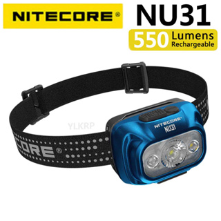 Nitecore NU31 550 lumen ไฟหน้า แหล่งกําเนิดแสงสามดวง รองรับการชาร์จ USB-C