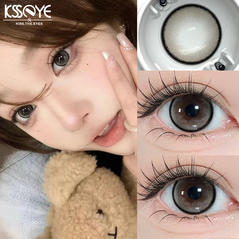 Ksseye คอนแทคเลนส์ สีดํา เส้นผ่าศูนย์กลาง 14.5 มม. 2 ชิ้น