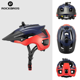 Rockbros หมวกกันน็อค พร้อมเมาท์ขาตั้งกล้อง Gopro สําหรับขี่จักรยาน MTB EPS  หมวกจักรยาน 2 สี