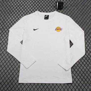 Lakers เสื้อกีฬาบาสเก็ตบอล แขนยาว แบบแห้งเร็ว ระบายอากาศ ทรงหลวม สําหรับผู้ชาย และผู้หญิง