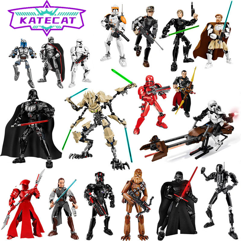 ของเล่นตัวต่อฟิกเกอร์ Star Wars MOC Stormtrooper Black Warrior ขนาดเล็ก ของขวัญวันเกิด สําหรับเด็ก DIY