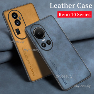 เคสโทรศัพท์มือถือหนังแกะ TPU แบบนิ่ม กันกระแทก สําหรับ OPPO Reno 10 Pro Plus 5G 2023 Reno10 10Pro 10Pro+ 10ProPlus