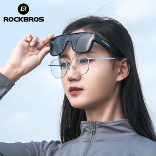 【TH Delivery】ROCKBROS แว่นตากันแดด เลนส์โพลาไรซ์ ป้องกันลม ขนาดใหญ่ น้ําหนักเบา เหมาะกับการเดินทางกลางแจ้ง สําหรับขี่จักรยาน