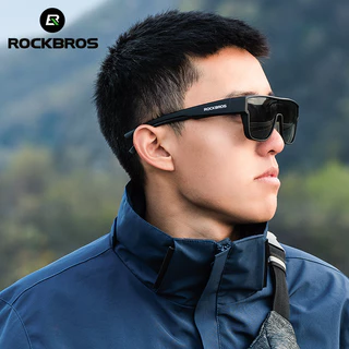 【TH Delivery】ROCKBROS แว่นตากันแดด เลนส์โพลาไรซ์ ป้องกันลม ขนาดใหญ่ น้ําหนักเบา เหมาะกับการเดินทางกลางแจ้ง สําหรับขี่จักรยาน