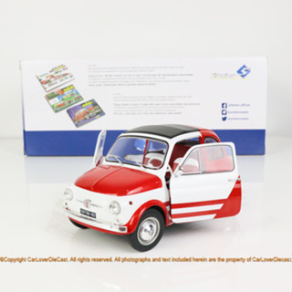 Solido โมเดลรถยนต์ 1: 18 Fast FIAT 500-TURBINA TRIBUTE-1965 แบบโลหะผสม1801408