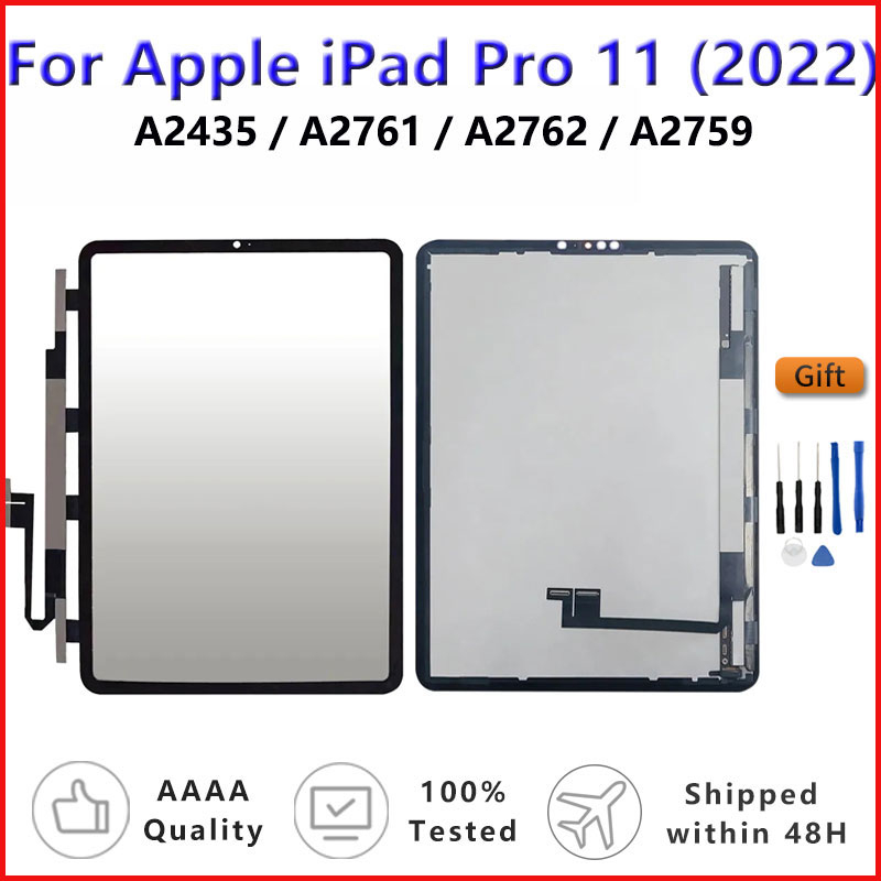 สําหรับ Apple iPad Pro 11 (2022) หน้าจอสัมผัสแผง Digitizer และจอแสดงผล LCD สําหรับ iPad A2435/A2761/