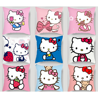 &lt;COD&gt;ปลอกหมอน ลาย Hello Kitty ขนาด 70×70.60×60.50×50.45×45.40×40.ปลอกหมอนอิงโซฟา ผ้าฝ้าย ทรงสี่เหลี่ยม สําหรับตกแต่งห้องเด็ก