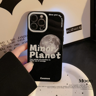 เคสมือถือ แบบนิ่ม ลายดวงจันทร์ สีเงิน สําหรับ iPhone 14 13 12 Pro Max 11