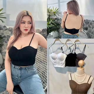 Innobeaut Plus Size พร้อมส่ง P16 บราสายเดี่ยวไซส์ใหญ่ มีฟองน้ำในตัว อกเริ่ม36"-42" รุ่นบุบิ 100KG