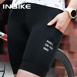 Inbike กางเกงขาสั้น เอวสูง ฟองน้ํา ยืดหยุ่น กันกระแทก เหมาะกับการเล่นกีฬา ขี่จักรยาน เสือหมอบ สําหรับผู้หญิง