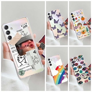 เคสโทรศัพท์มือถือ TPU นิ่ม แบบใส พิมพ์ลาย สีสันสดใส สําหรับ Samsung Galaxy M34 5G