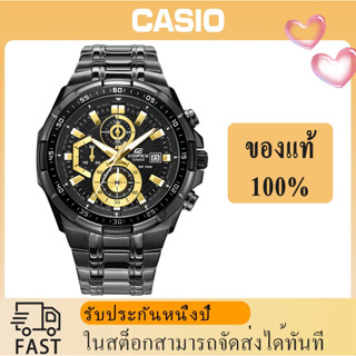 (ของแท้ 100%) นาฬิกา คาสิโอ นาฬิกาคาสิโอ EDIFICE รุ่น  EFR-539BK-1A นาฬิกาผู้ชาย กันน้ำ รับประกัน 1 ปี