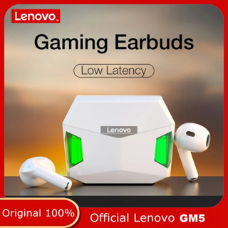 ของแท้ Lenovo GM5 ชุดหูฟังบลูทูธไร้สาย 5.0 TWS ลดเสียงรบกวน กันน้ํา สําหรับเล่นเกม