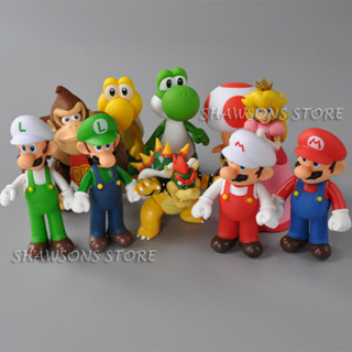 ฟิกเกอร์ Super Mario Brothers Mario Luigi ของเล่นสําหรับเด็ก