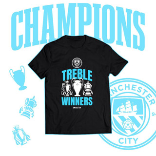 เสื้อยืด Manchester CITY CHAMPIONS LEAGUE TREBLE WINNER 24S S-5XL