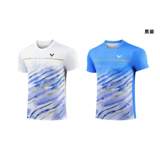 ชุดเสื้อยืดแขนสั้น ลาย Victory Badminton สําหรับคู่รัก 2023