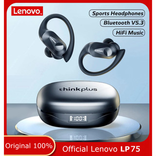 Lenovo ชุดหูฟังบลูทูธไร้สาย LP75 TWS 5.3 จอแสดงผลดิจิทัล LED ลดเสียงรบกวน สากล สําหรับเล่นกีฬา Android ios