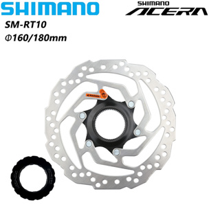 Shimano SM-RT10-S SM-RT10-M ดิสก์เบรกโรเตอร์ 160 มม. 180 มม. พร้อมแหวนล็อค สําหรับจักรยานเสือภูเขา