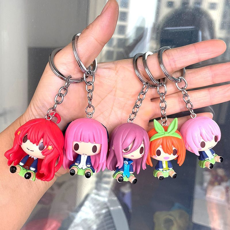 พวงกุญแจฟิกเกอร์ PVC รูปอนิเมะ The Quintessential Quintuplets Nakano Ichika Nino Miku Yotsuba Itsuki ขนาด 4.5 ซม. 5 ชิ้น ต่อชุด