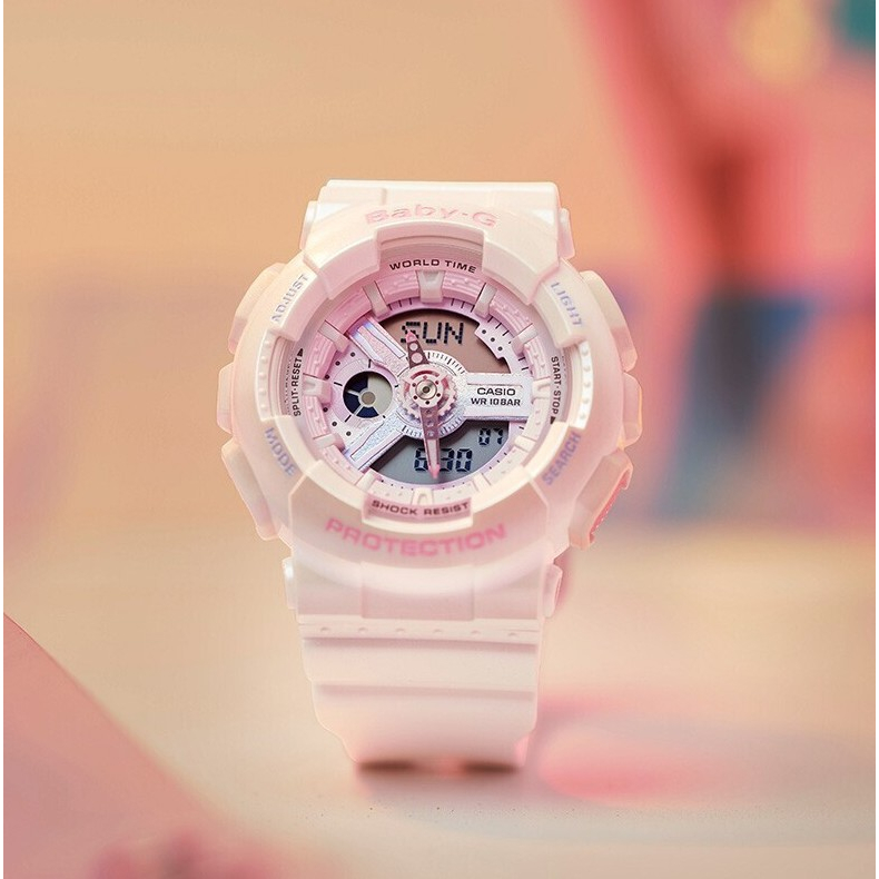 (ของแท้ 100%) นาฬิกา คาสิโอ นาฬิกาข้อมือผู้หญิง BABY-G นาฬิกา นาฬิกาข้อมือ นาฬิกาข้อมือผู้หญิง รุ่น BA-110PL-7A1 , รับประกัน 1