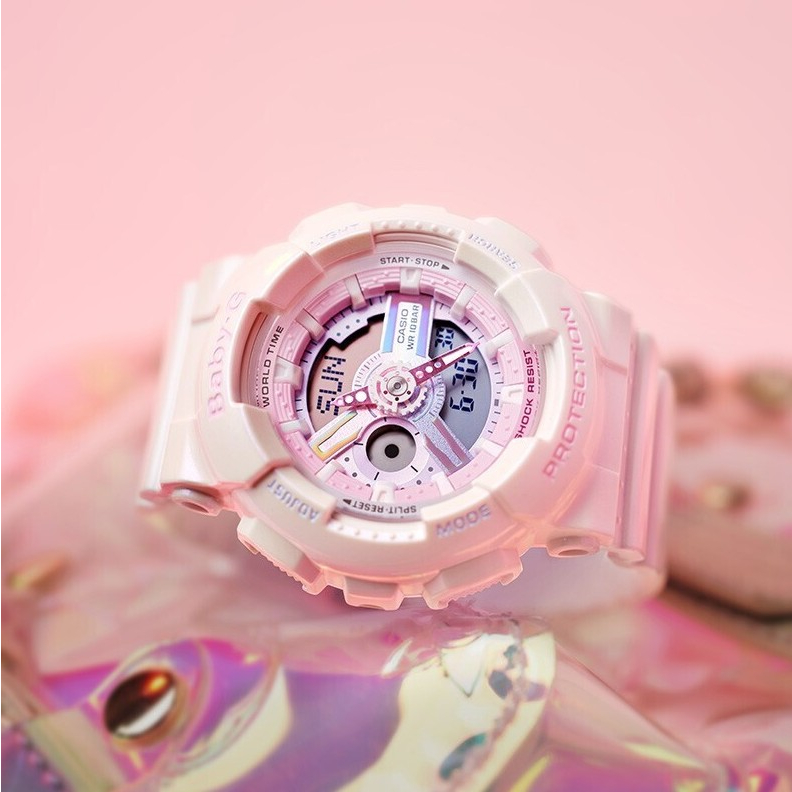 (ของแท้ 100%) นาฬิกา คาสิโอ นาฬิกาข้อมือผู้หญิง BABY-G นาฬิกา นาฬิกาข้อมือ นาฬิกาข้อมือผู้หญิง รุ่น BA-110PL-7A1 , รับประกัน 1