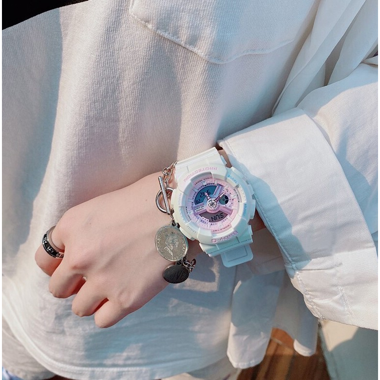 (ของแท้ 100%) นาฬิกา คาสิโอ นาฬิกาข้อมือผู้หญิง BABY-G นาฬิกา นาฬิกาข้อมือ นาฬิกาข้อมือผู้หญิง รุ่น BA-110PL-7A1 , รับประกัน 1