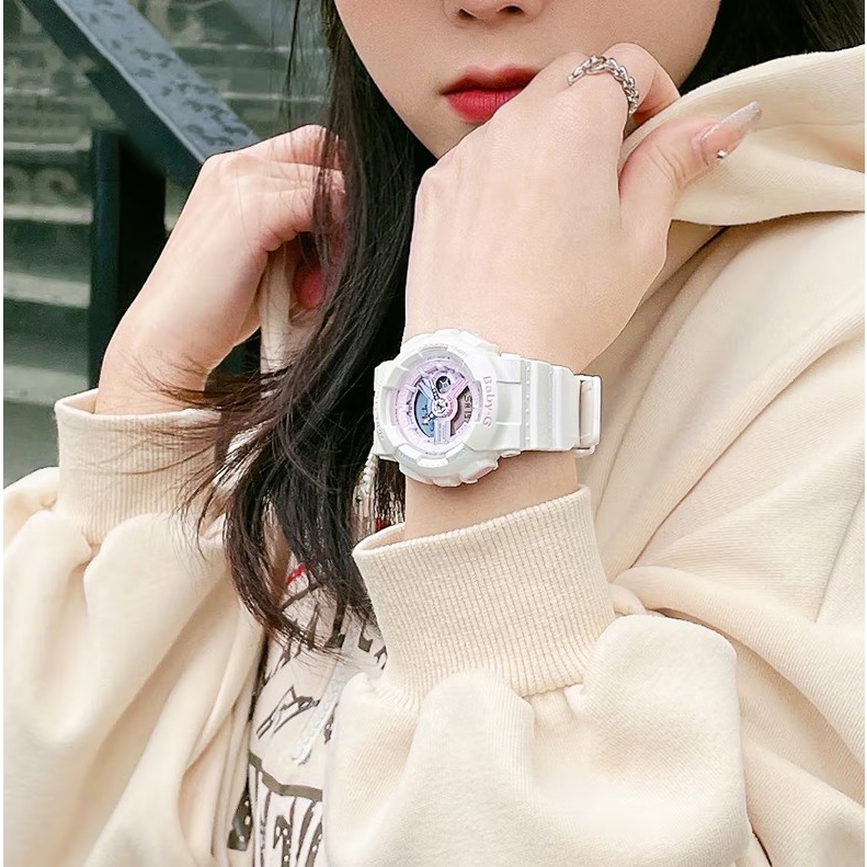 (ของแท้ 100%) นาฬิกา คาสิโอ นาฬิกาข้อมือผู้หญิง BABY-G นาฬิกา นาฬิกาข้อมือ นาฬิกาข้อมือผู้หญิง รุ่น BA-110PL-7A1 , รับประกัน 1