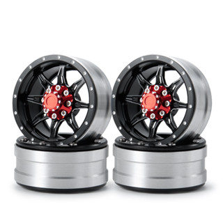 อะไหล่ฮับขอบล้อ โลหะ 1.9 นิ้ว สําหรับรถไต่หินบังคับ Axial SCX10 Tamiya CC01 1/10 4 ชิ้น