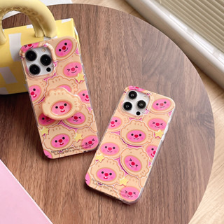 loopy ลูปปี้ บีเวอร์น้อย เคสโทรศัพท์มือถือ ป้องกันกระแทก ลายการ์ตูนน่ารัก พร้อมขาตั้ง Pororo the Little Penguin สําหรับ Apple iPhone11 12 13 14 Pro Max