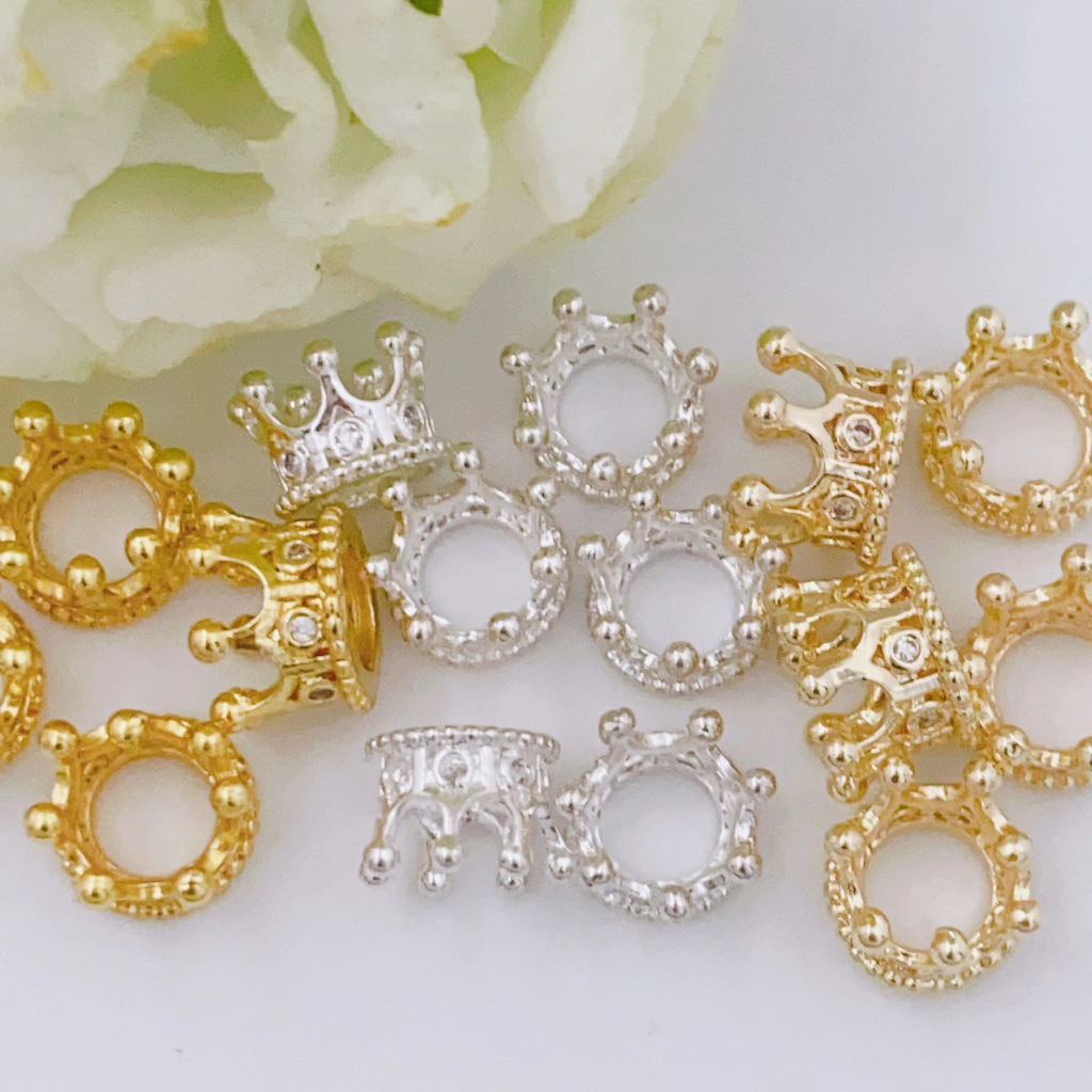 <![CDATA[แคร์ททองแดงขนาดเล็กติดเพชร เคลือบด้วยทองคำ 14K สำหรับทำสร้อยคอมือข้อมือ]]>