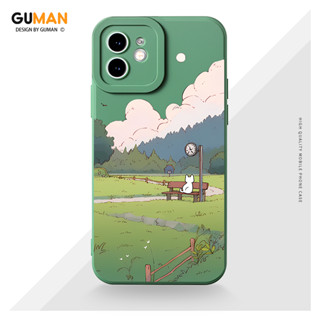 GUMAN เคสไอโฟน เคสซิลิโคนนุ่มกันกระแทกการ์ตูนน่ารักตลก เคสโทรศัพท์ Compatible for iPhone 15 14 13 12 11 Pro Max SE 2020 X XR XS 8 7 6 6S Plus พลัส XYM2401