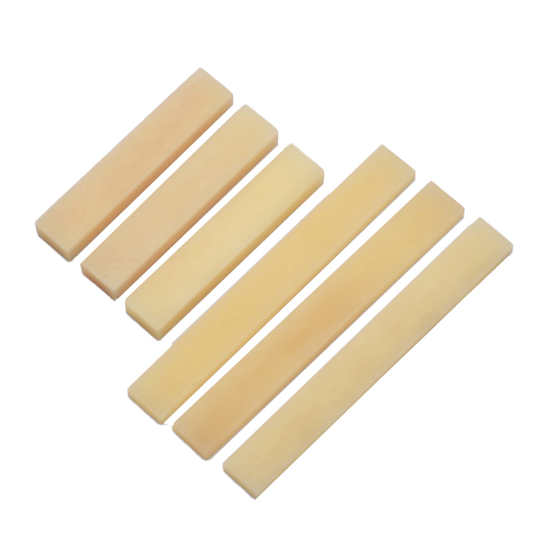 10 ชิ้นธรรมชาติสีเปล่า Buffalo กระดูกกีตาร์ถั่วและอานสําหรับ String Instruments กีตาร์เบส Mandolin Banjo Ukulele อะไหล่