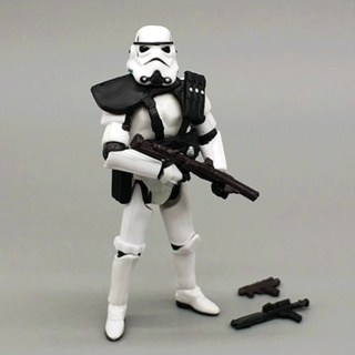 ฟิกเกอร์ PVC รูป Star Wars Stormtrooper สีดํา ขนาด 3.75 นิ้ว ของเล่นสําหรับเด็ก