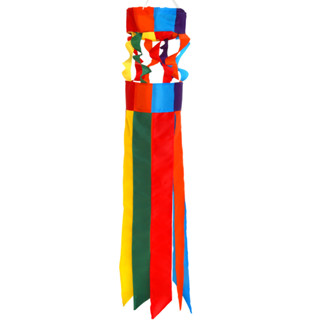 Anley ถุงเท้าลม สีรุ้ง 40 นิ้ว พร้อมหางยาว สําหรับแขวนตกแต่ง - LGBT Parade Flag Column 100 ซม.