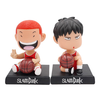 โมเดลฟิกเกอร์ PVC อนิเมะ Slam Dunk Sakuragi Hanamichi Rukawa Kaede Shaking Head ขนาด 11 ซม. 4 แบบ สําหรับตกแต่งรถยนต์