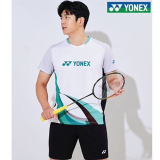 New Yonex ชุดกีฬา เสื้อแบดมินตัน แขนสั้น ระบายอากาศ แห้งเร็ว สไตล์เกาหลี สําหรับเด็กผู้ชาย และผู้หญิง ฝึกซ้อม สโมสร