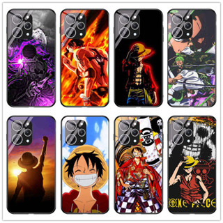 เคสโทรศัพท์มือถือกระจกนิรภัย แบบแข็ง กันกระแทก ลายการ์ตูนอนิเมะ One Piece Luffy Zoro สําหรับ Redmi 12 Redmi A1 plus 4g 2022 A2 plus Xiaomi Poco C50