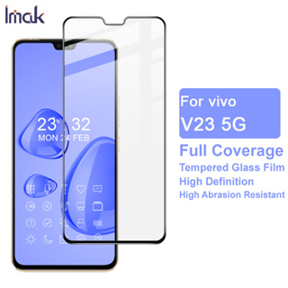 Imak ฟิล์มกระจกนิรภัยกันรอยหน้าจอ แบบเต็มจอ คุณภาพสูง สําหรับ Vivo V23 5G Full Glue Tempered Glass Screen Protector Film