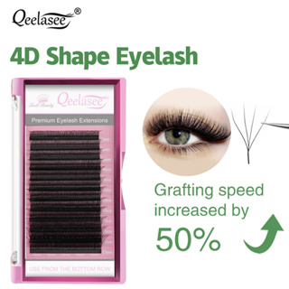 Qeelasee W Shape ขนตาปลอม ขนมิงค์ 4D อุปกรณ์ต่อขนตา อุปกรณ์ต่อขนตาแต่งหน้า