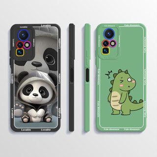 เคสซิลิโคนเหลว ลายไดโนเสาร์น่ารัก สําหรับ Infinix Zero X Pro Infinix Zero X Shell