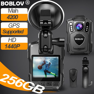 Boblov M5 Body Mini Camera 256GB 4200MAH  15H Recordering 1080p HD 1440P IP67 กันน้ํา 170° Lens กล้องติดหน้าอก กล้องติดตัว กล้องติดตัวตำรวจ กล้องมินิแอคชั่น