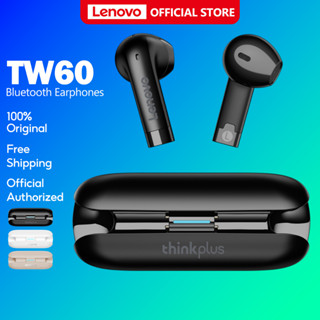 Lenovo TW60 หูฟังบลูทูธไร้สาย พร้อมไมโครโฟน ลดเสียงรบกวน 300mAh แบตเตอรี่ 5.3