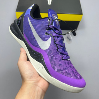รองเท้าบาสเก็ตบอล Kobe 8 Protro "Triple White" ดูดซับแรงกระแทก กันลื่น และทนต่อการสึกหรอ รองเท้าผ้าใบข้อสั้น  555035-500.