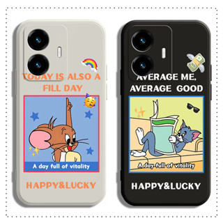 เคสนิ่ม ลายแมว และหนู สําหรับ VIVO Y22 Y22S Y77 Y76 Y72 Y52 Y35 Y31 Y51 Y53S Y50 Y30 Y30I Y55 Y75 Y91 Y95 Y91I Y91C Y1S 1820 1811 1816 V2124 4G 5G V2166BA