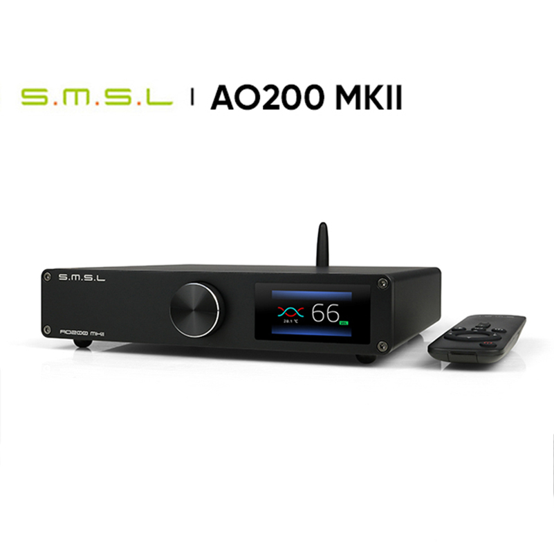 Smsl AO200 MKII เครื่องขยายเสียงดิจิทัล HIFI MA5332MS AMP บลูทูธ 5.0 XLR RCA USB อินพุต พร้อมรีโมตคอ
