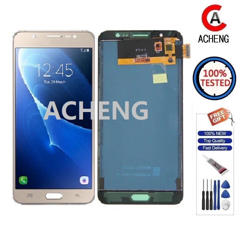 ACHENG สําหรับ Samsung Galaxy J7 2016 J710 J710FN J710F J710M J710Y LCD Touch Screen Digitizer เปลี่
