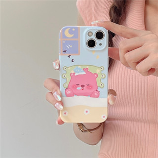 เคสโทรศัพท์มือถือนิ่ม ลายการ์ตูน Sleep Beaver สําหรับ iPhone 11 12 13 14 PRO MAX iPhone14 iPhone14Pro iPhone14Promax